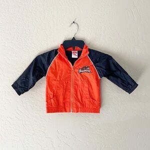 Beavers Orange & Black Zipup Hooded Windbreaker Jacket‎